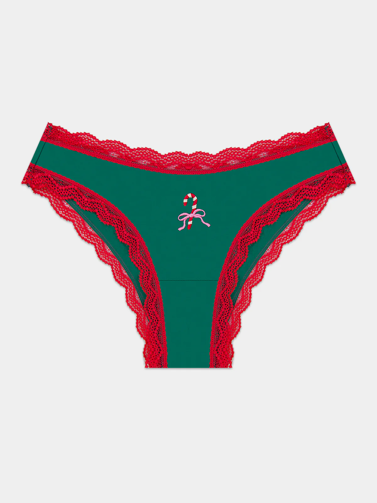 Brazilian Knicker - Candy Cane Bow Embroidery - Image 5