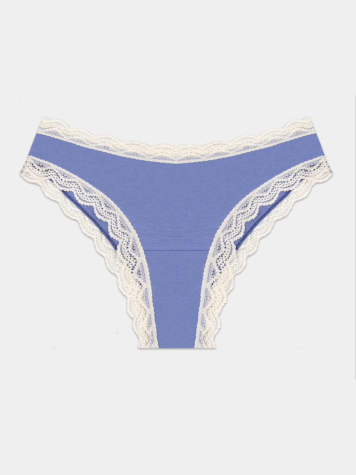 Brazilian Knicker - Denim Blue & Buttercream - Image 5