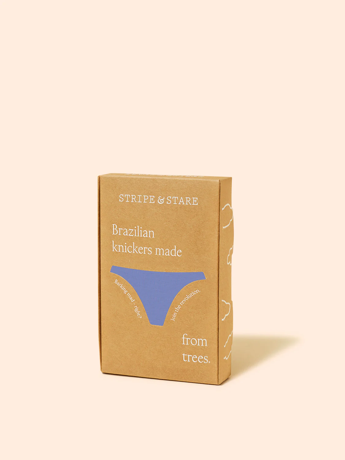 Brazilian Knicker - Denim Blue & Buttercream - Image 6