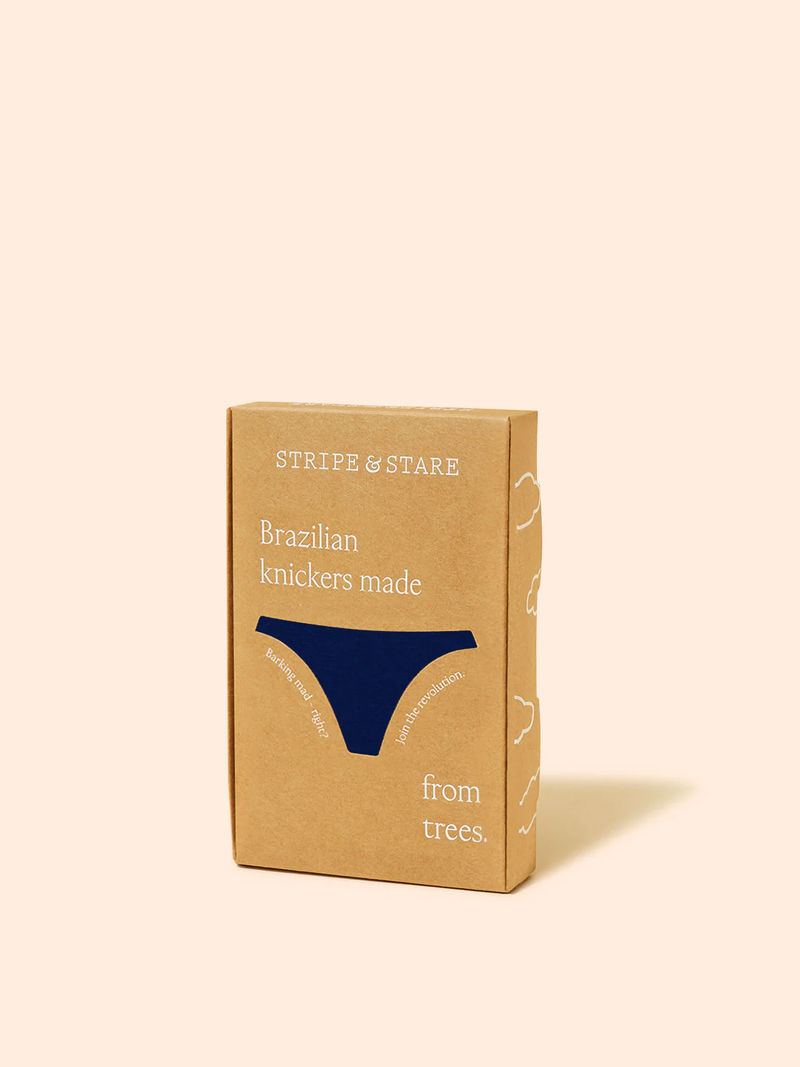Brazilian Knicker - Navy & Neon Peach - Image 7
