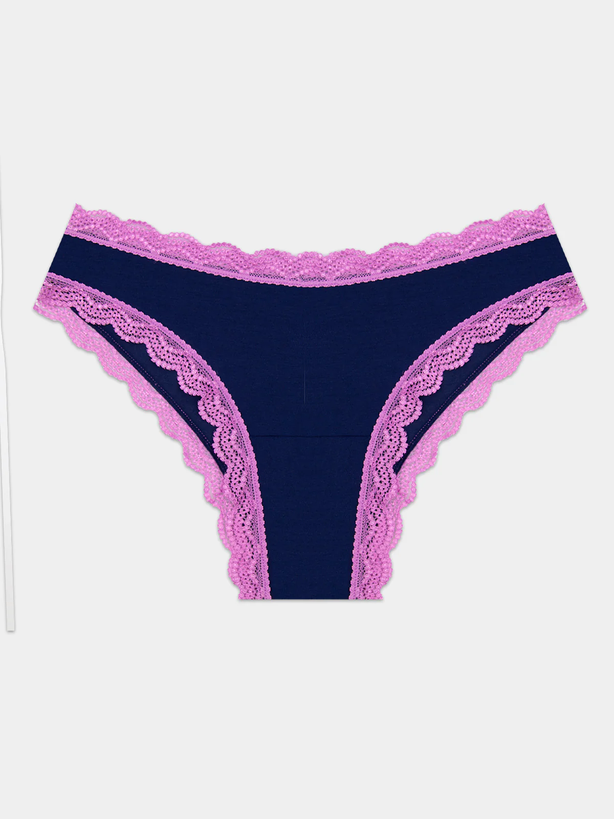 Brazilian Knicker - Navy & Sweet Violet - Image 4