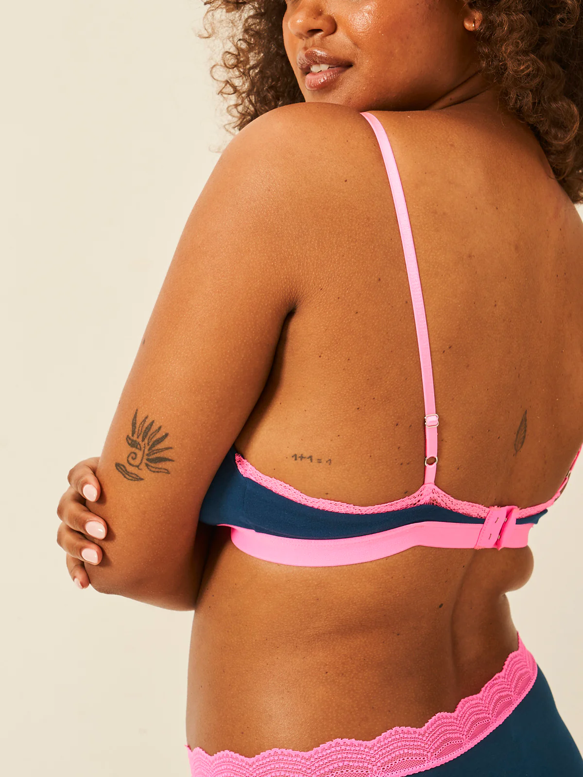 Crossover Bra - Midnight Neon Pink - Image 6