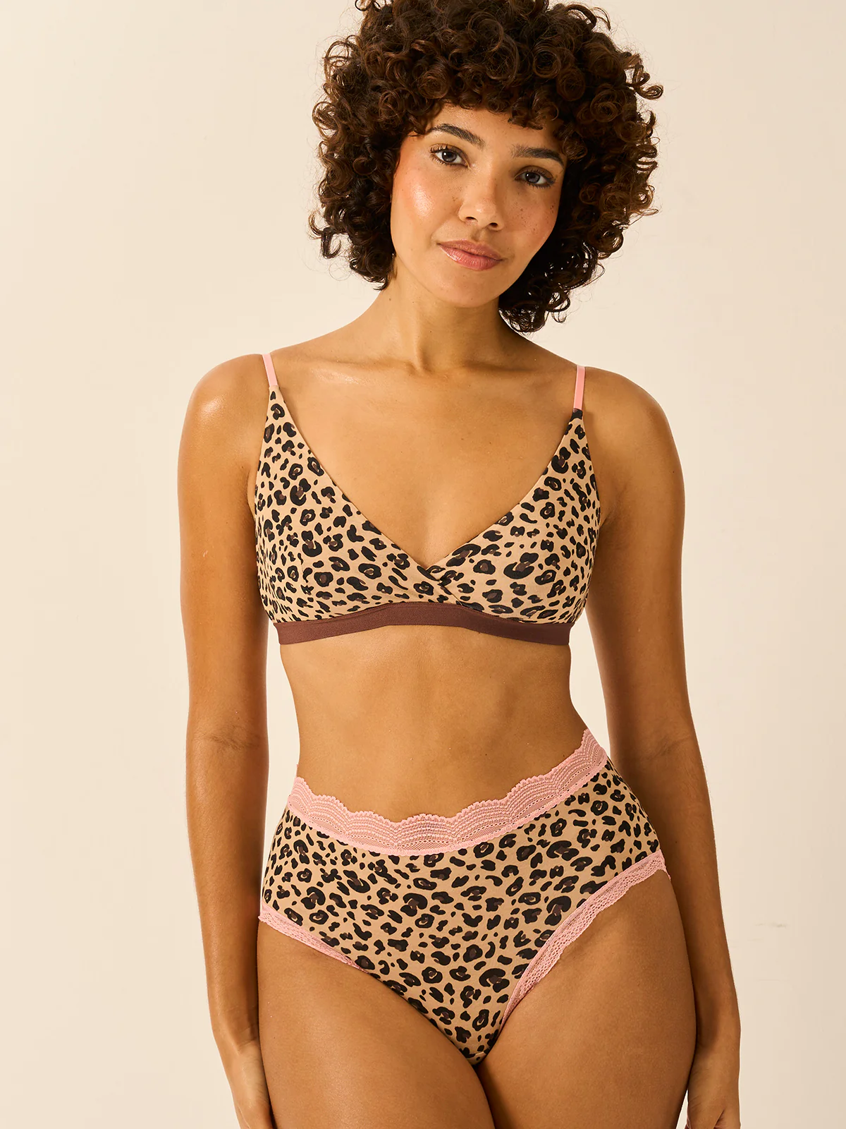 Crossover Bra - Peach Latte Leopard - Image 5