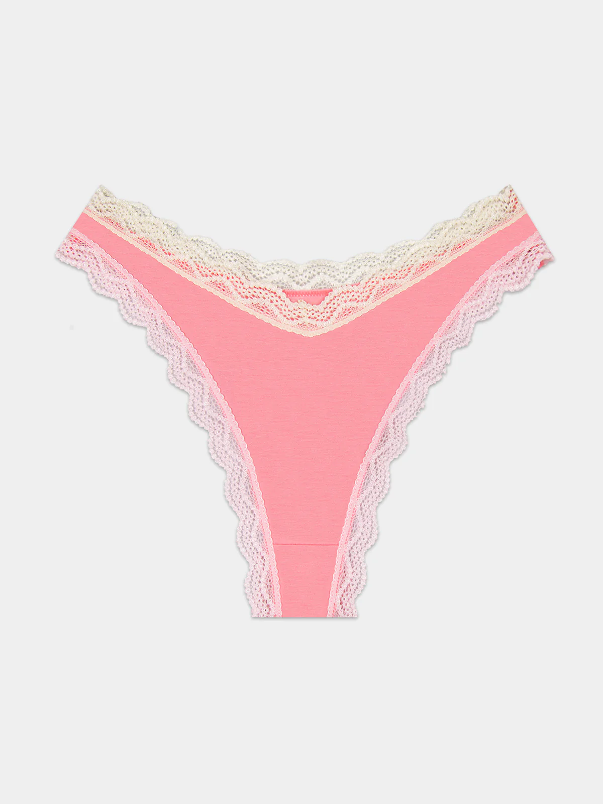 Dipped Thong - Geranium Pink and Buttercream - Image 5