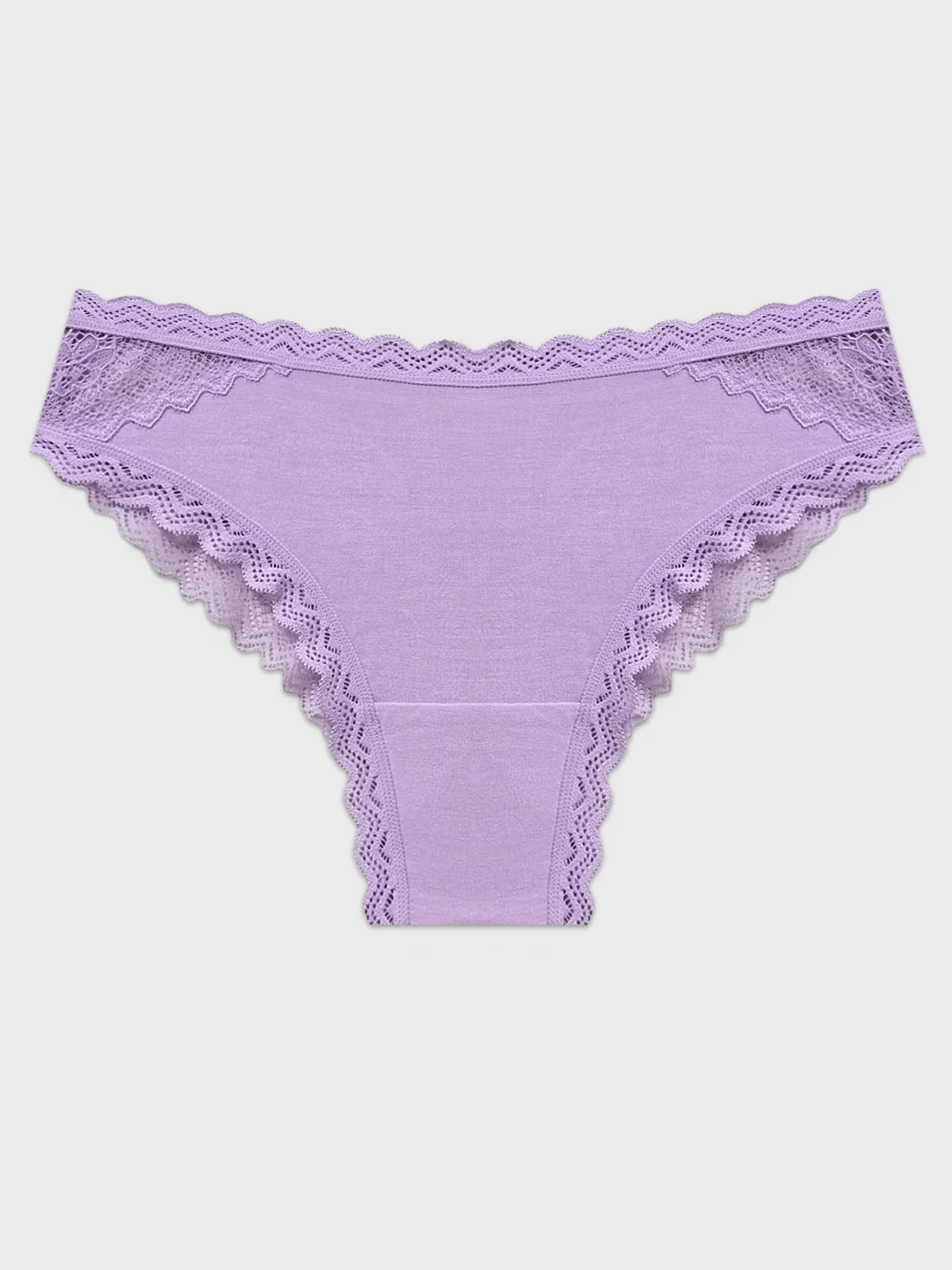 Eco Lace Brazilian Knicker - Lavender Haze - Image 6