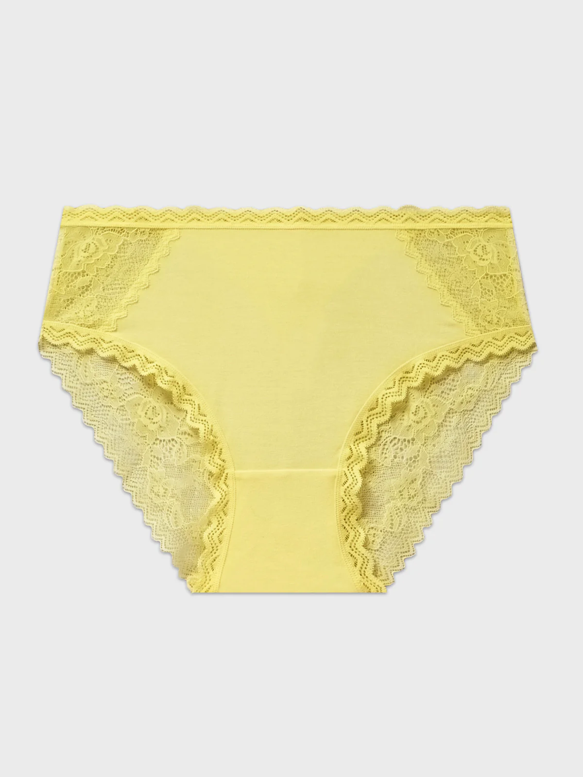 Eco Lace High Rise Knicker - Lemon Zest - Image 6