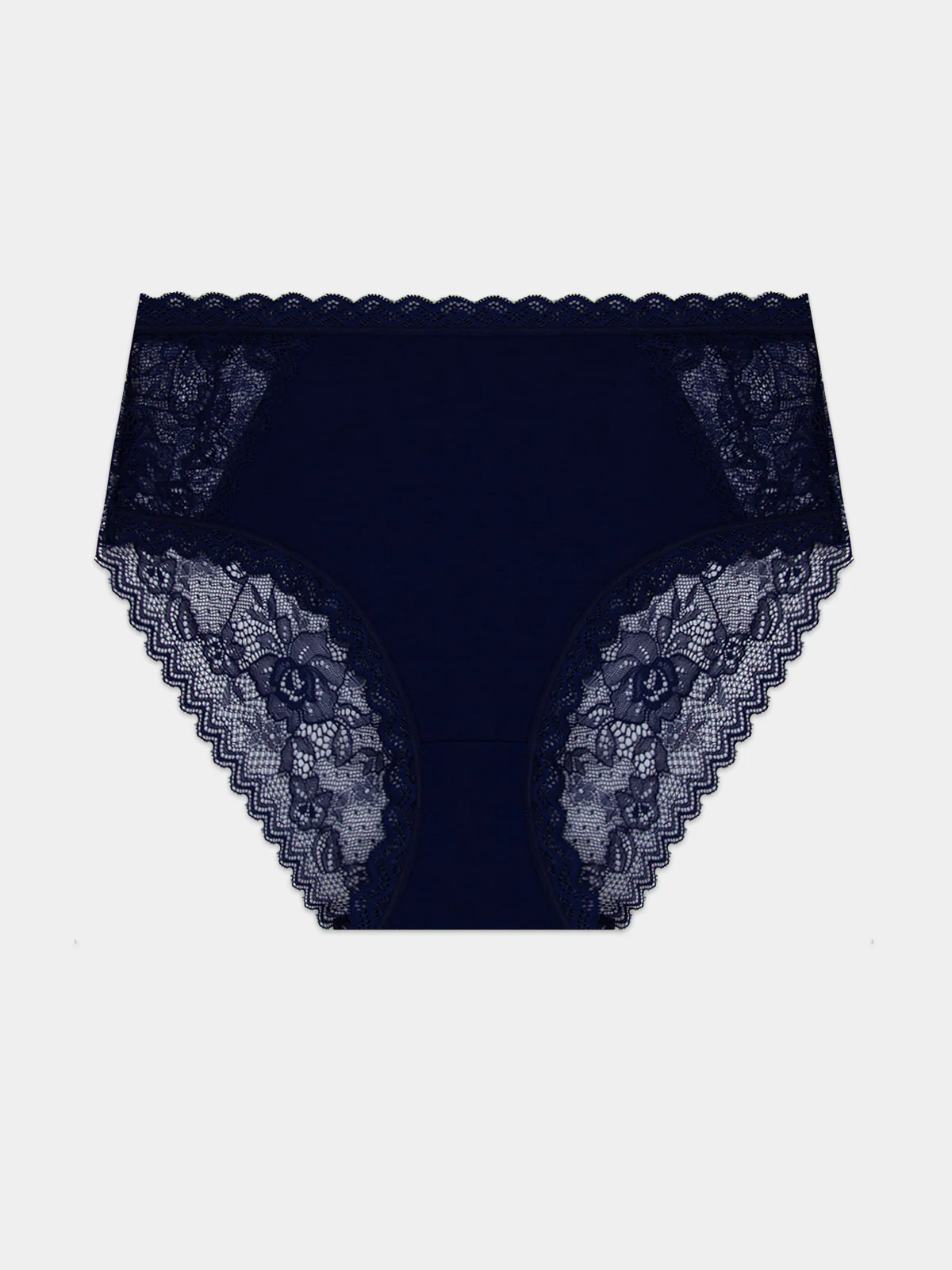 Eco Lace High Rise Knicker - Navy - Image 6