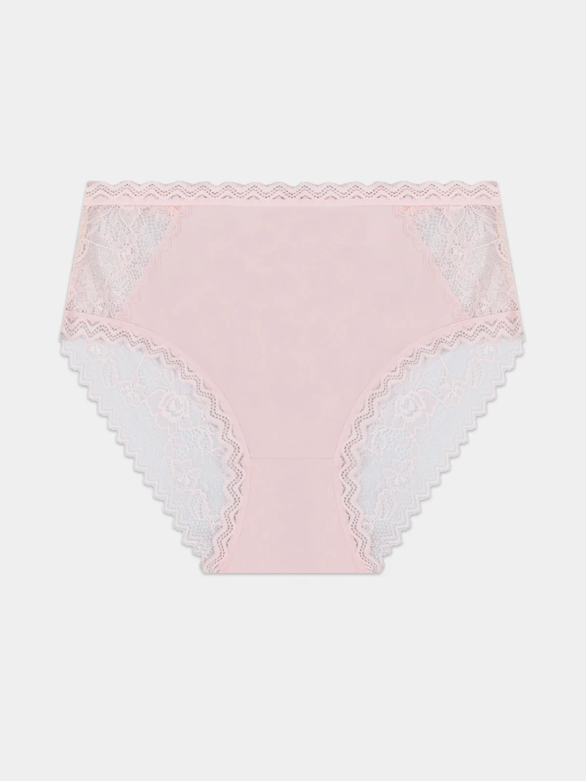 Eco Lace High Rise Knicker - Pale Pink - Image 5