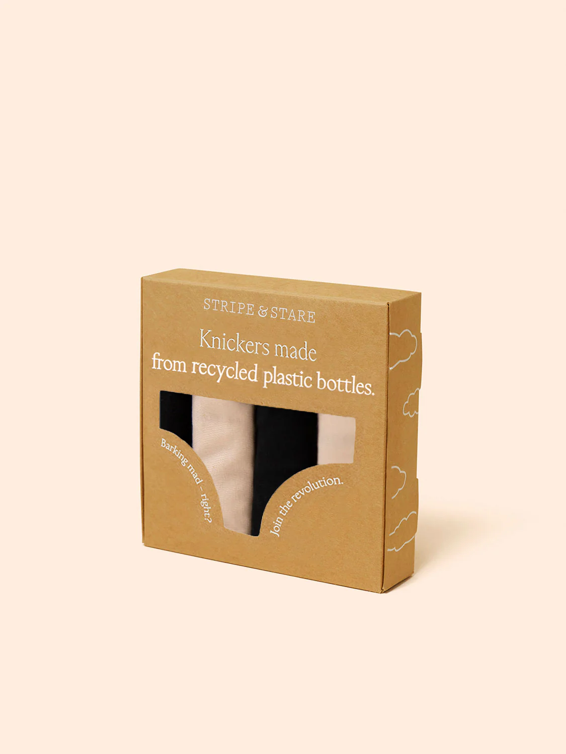 Eco Lace Original Knicker Four Pack - Black & Sand - Image 10