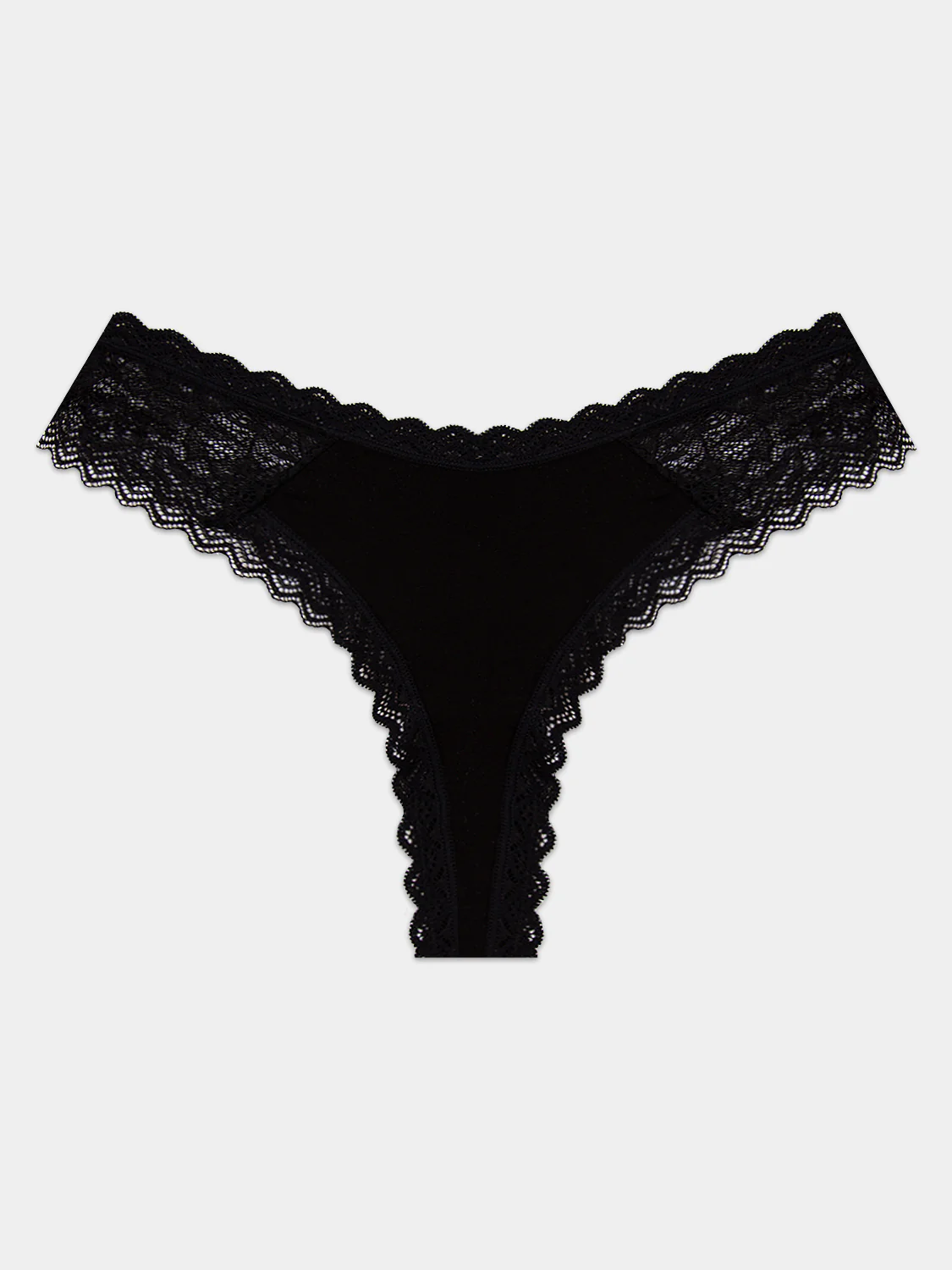 Eco Lace Thong - Black - Image 6
