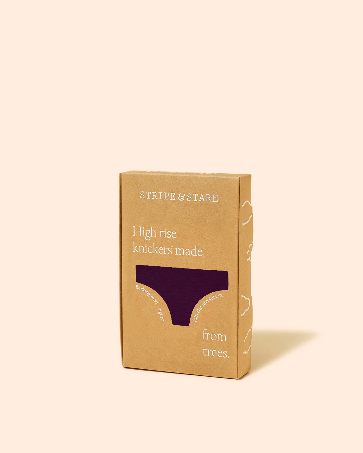 High Rise Knicker - Black Cherry & Dusky Pink - Image 6