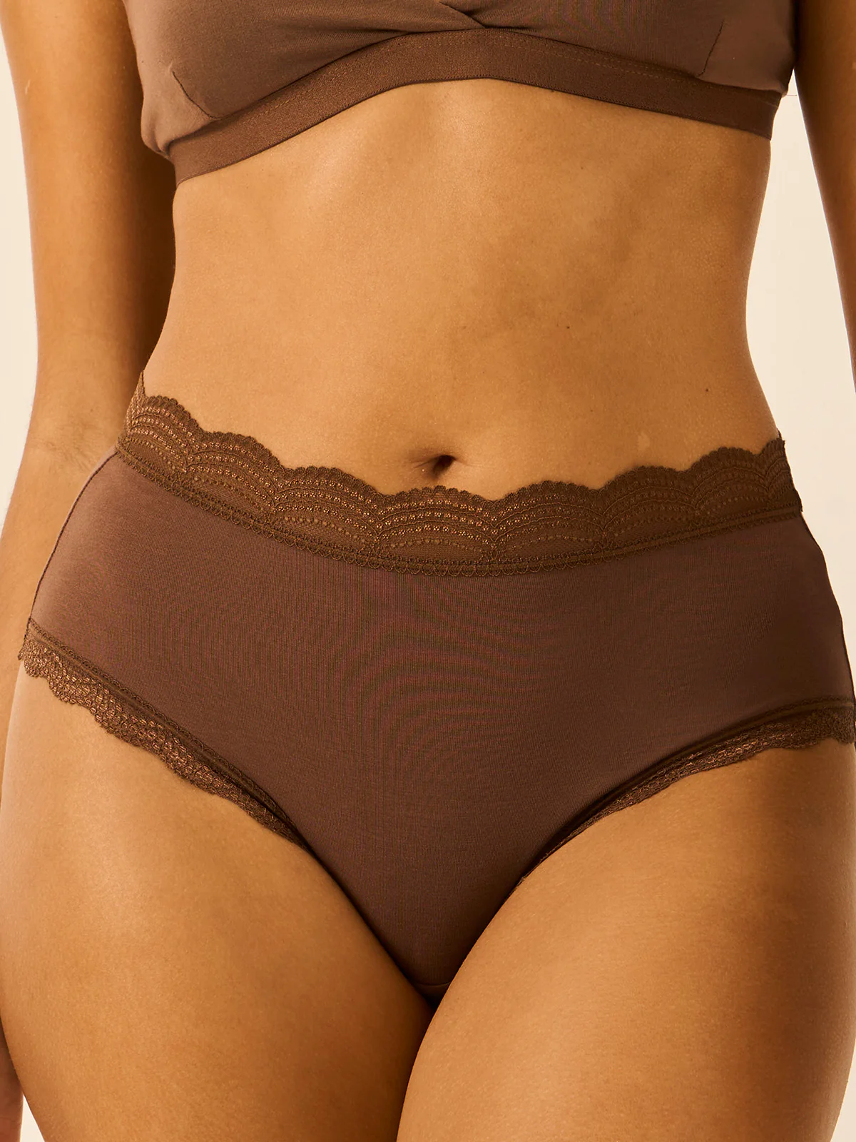 High Rise Knicker - Chocolate - Image 3