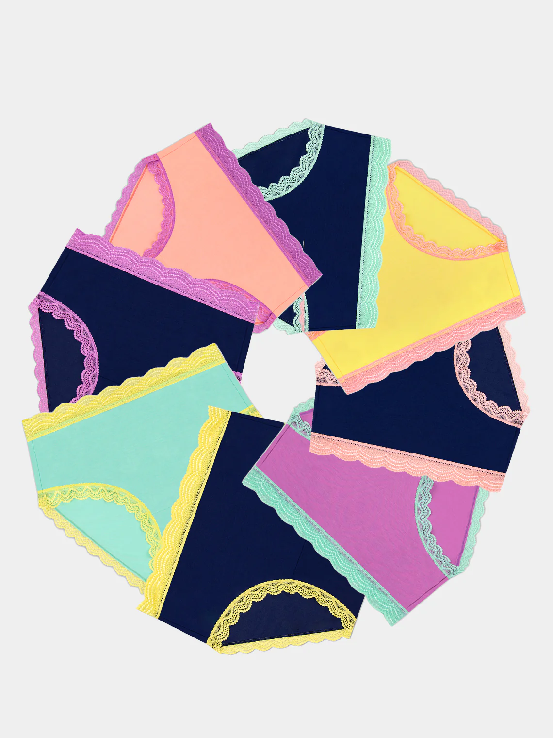 High Rise Knicker Eight Pack - Pastels Box