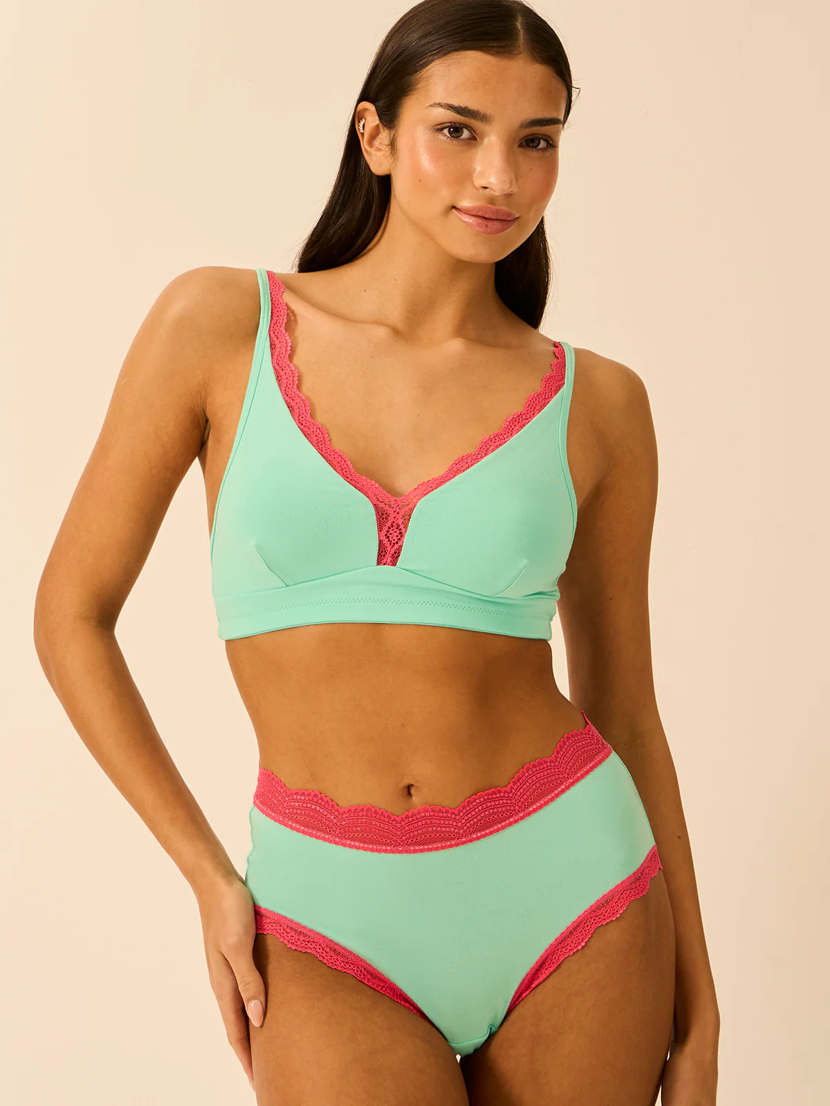 High Rise Knicker Four Pack - Peppermint Crush - Image 5