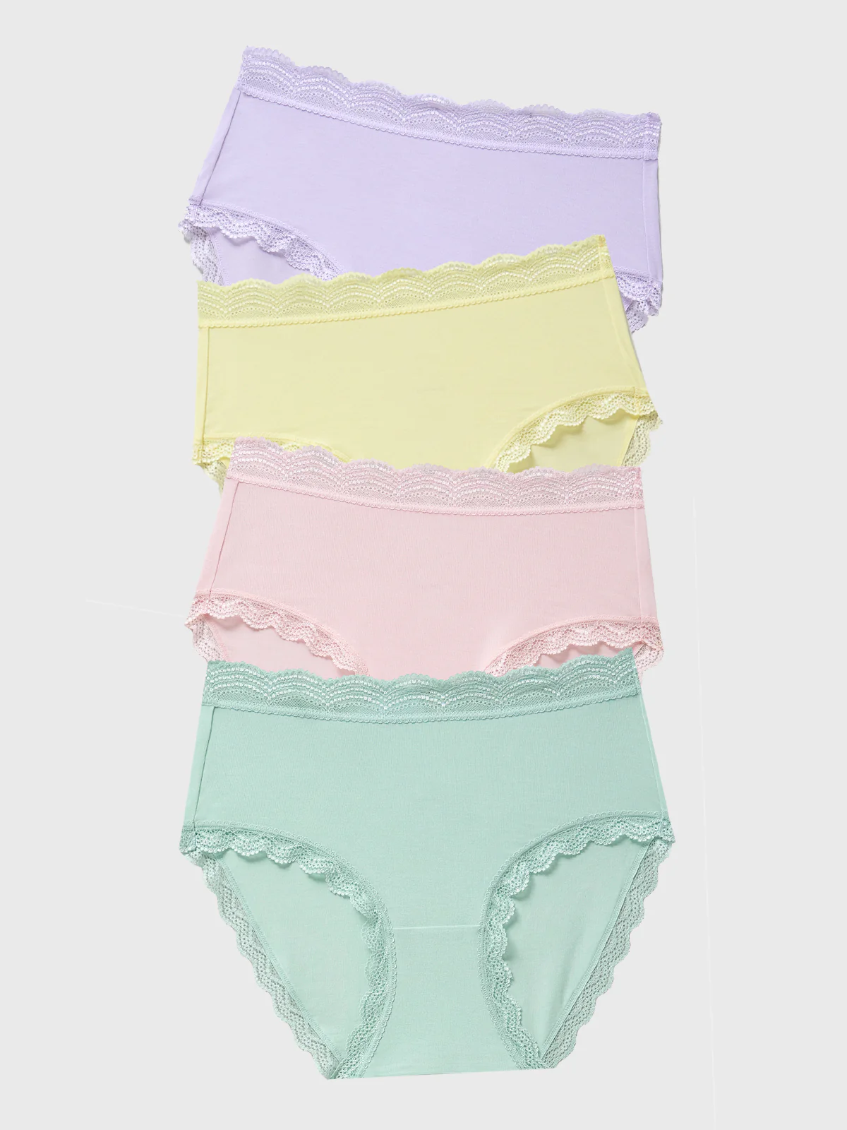 High Rise Knicker Four Pack - Petal Pastel