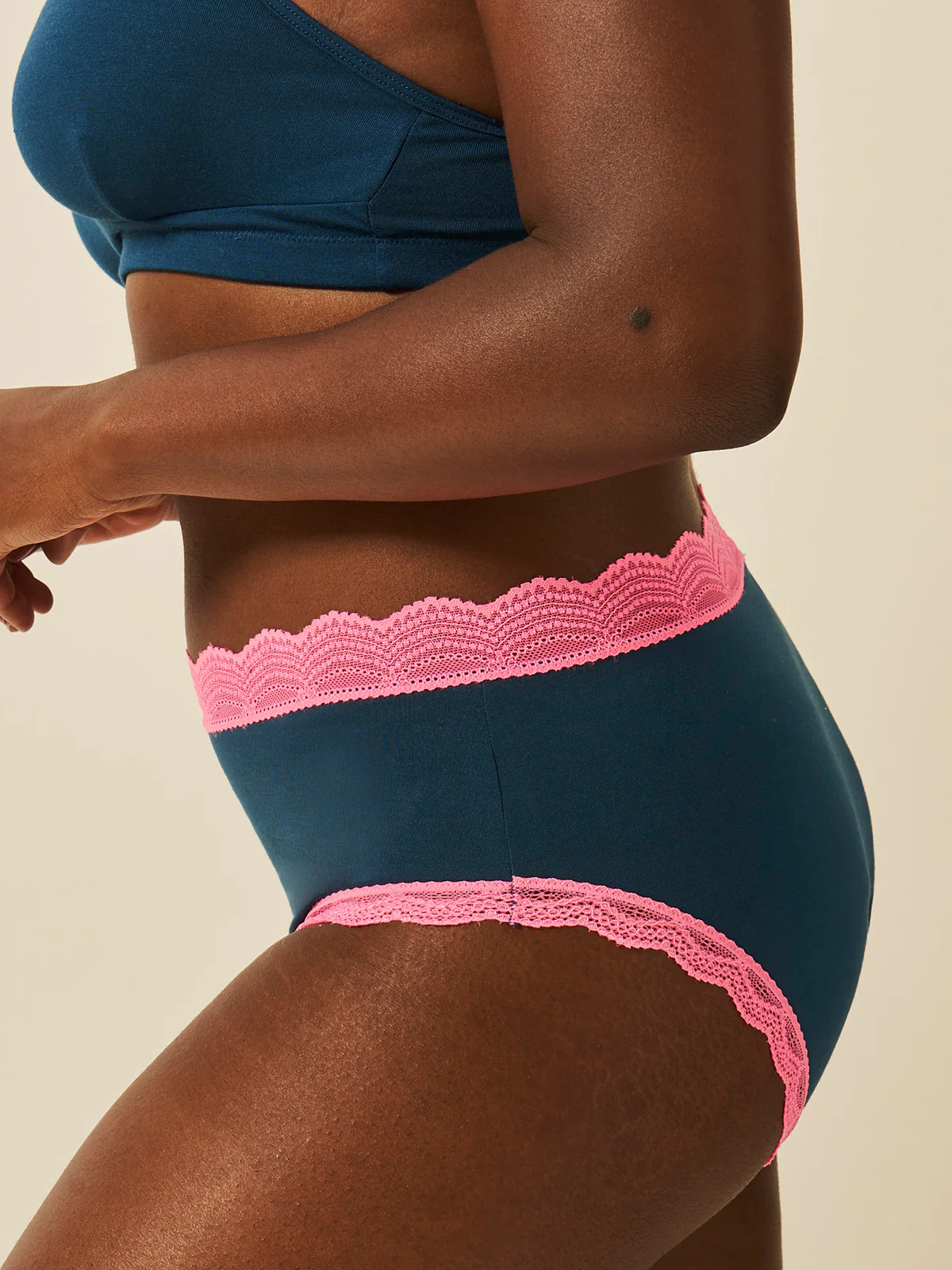 High Rise Knicker - Midnight Neon Pink - Image 4