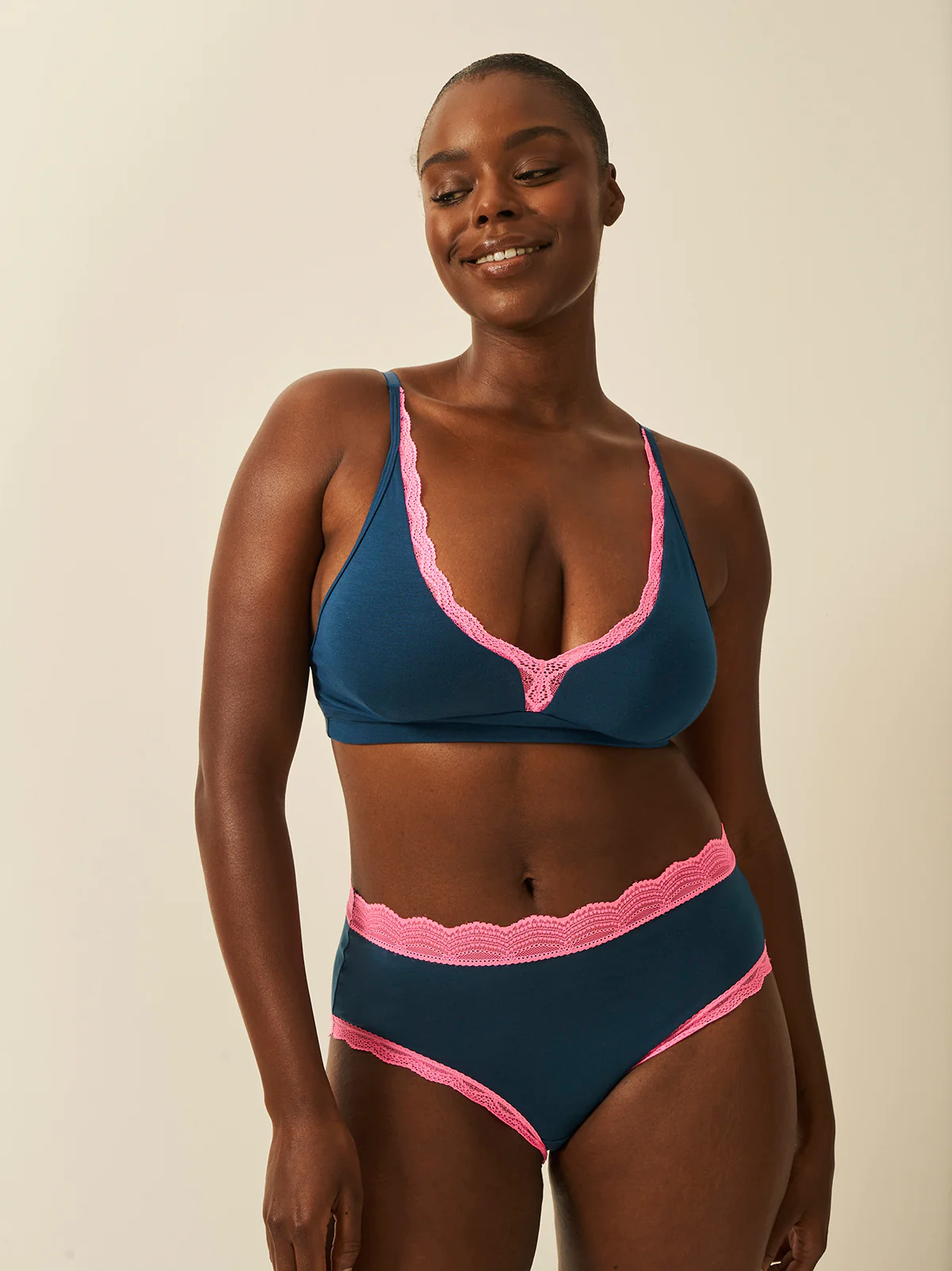High Rise Knicker - Midnight Neon Pink - Image 5