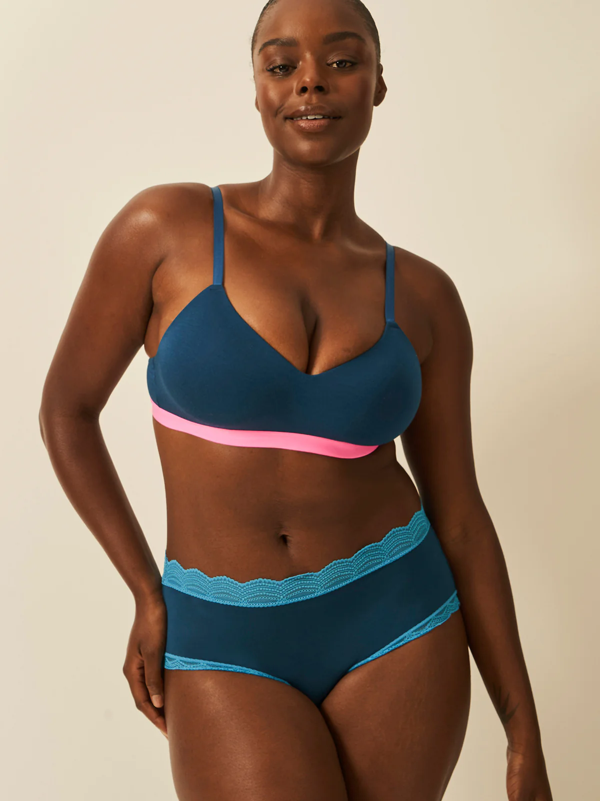High Rise Knicker - Midnight Neon Blue - Image 7