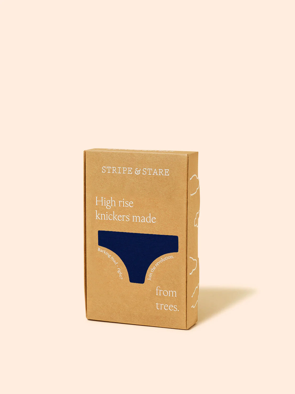 High Rise Knicker - Navy & Neon Peach - Image 7