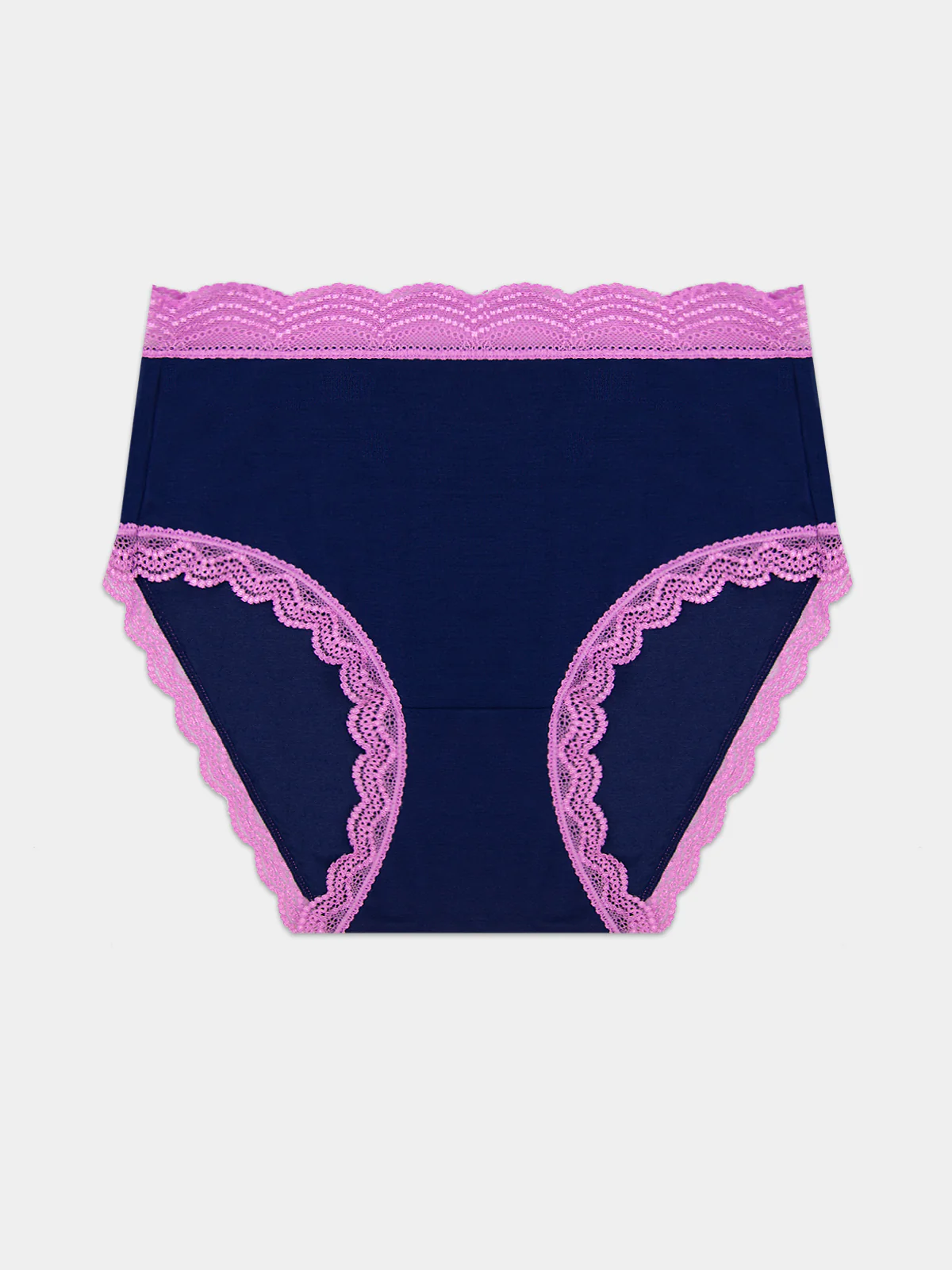 High Rise Knicker - Navy & Sweet Violet - Image 5