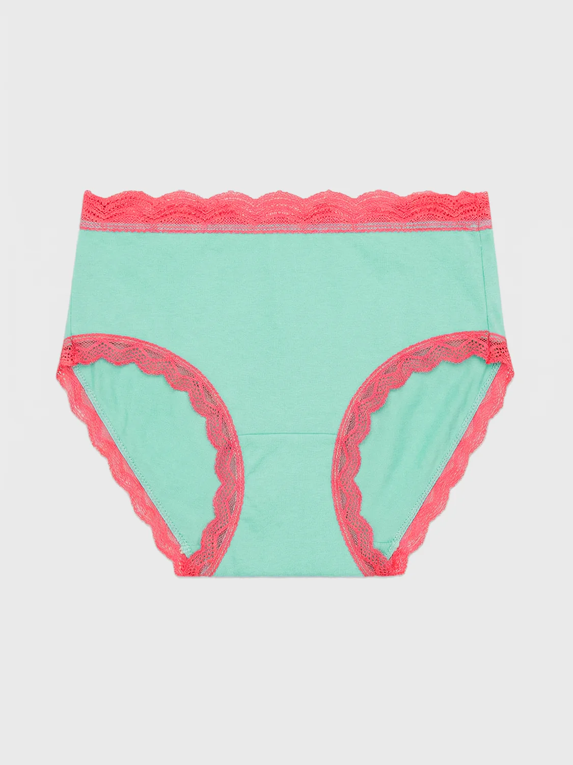 High Rise Knicker - Peppermint & Coral Paradise - Image 5