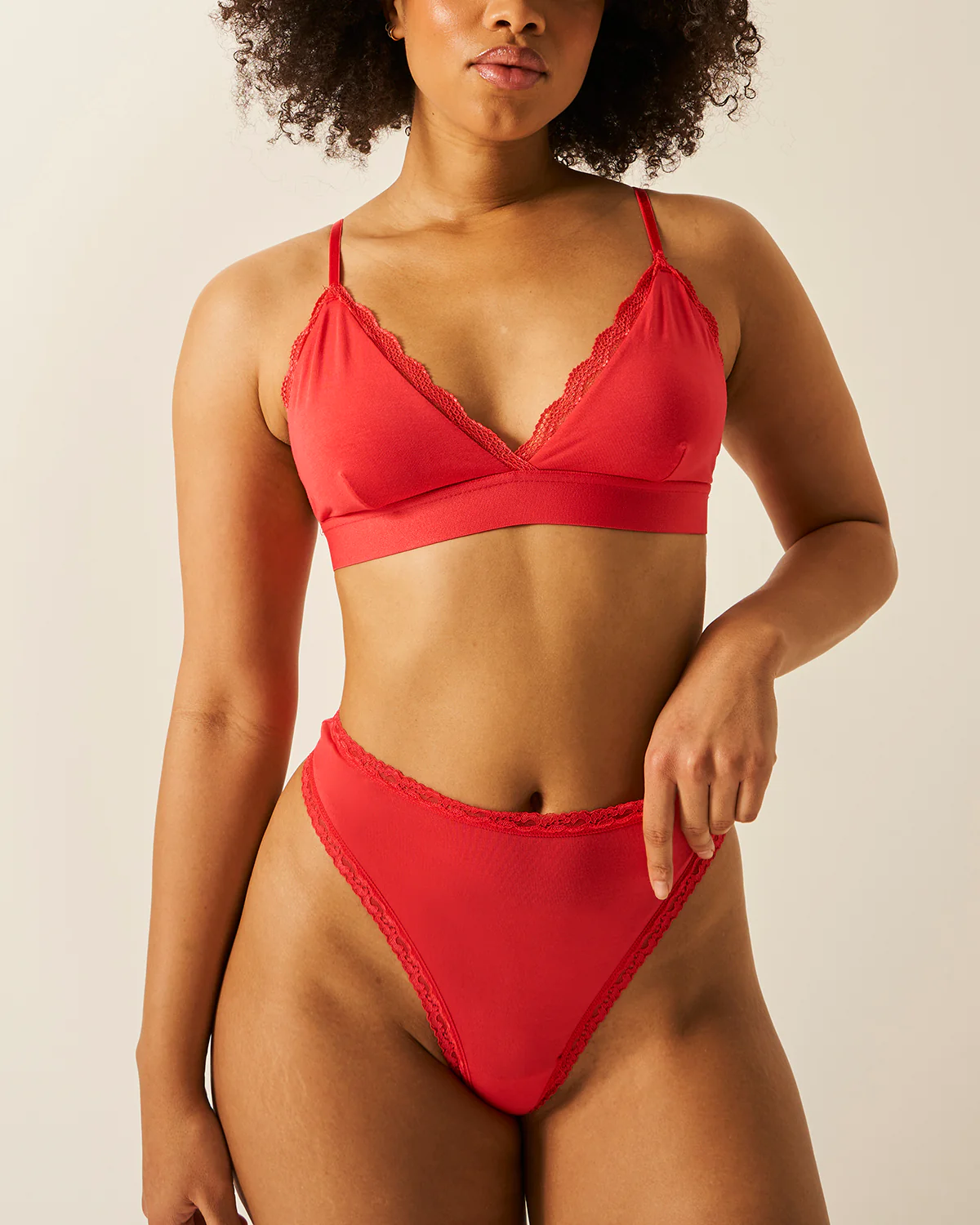 High Waisted Thong - Hibiscus - Image 4