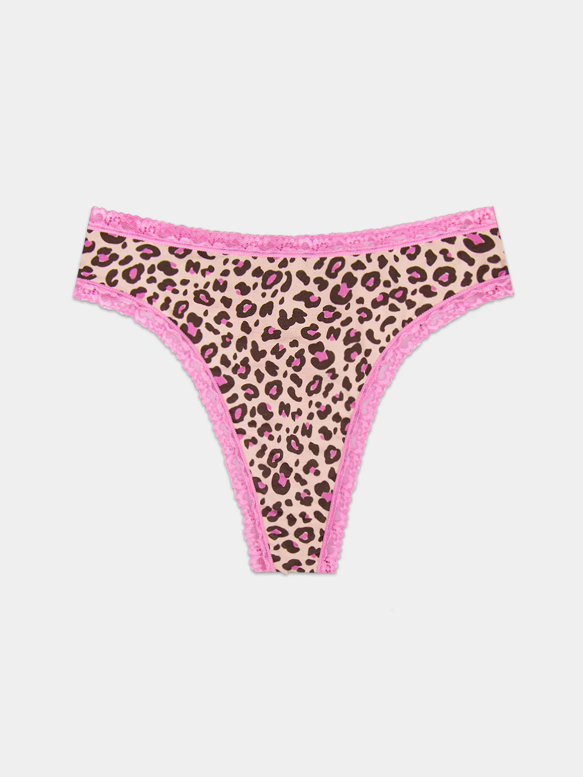High Waisted Thong - Liquorice Leopard - Image 6