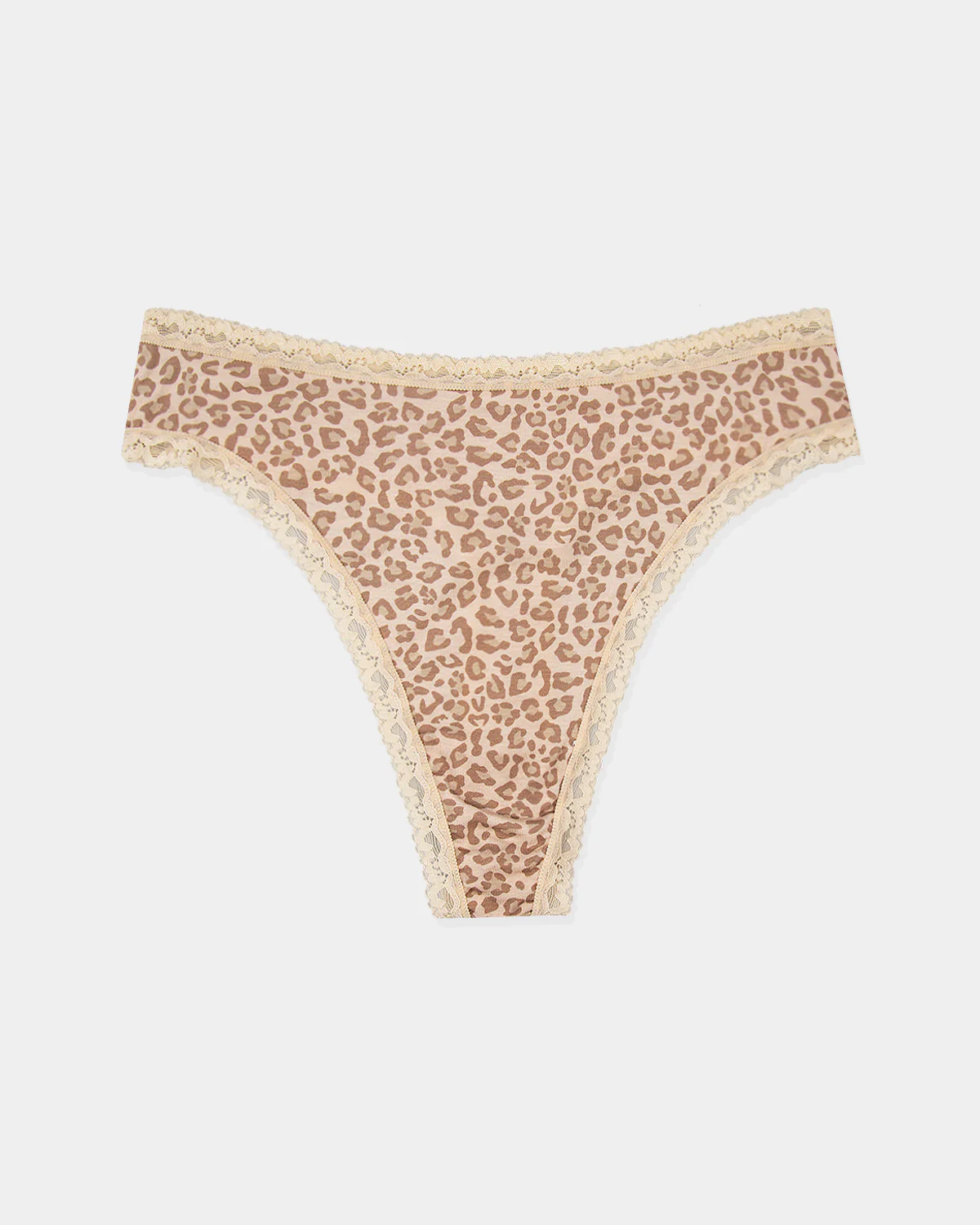 High Waisted Thong - Neutral Leopard Sand - Image 5