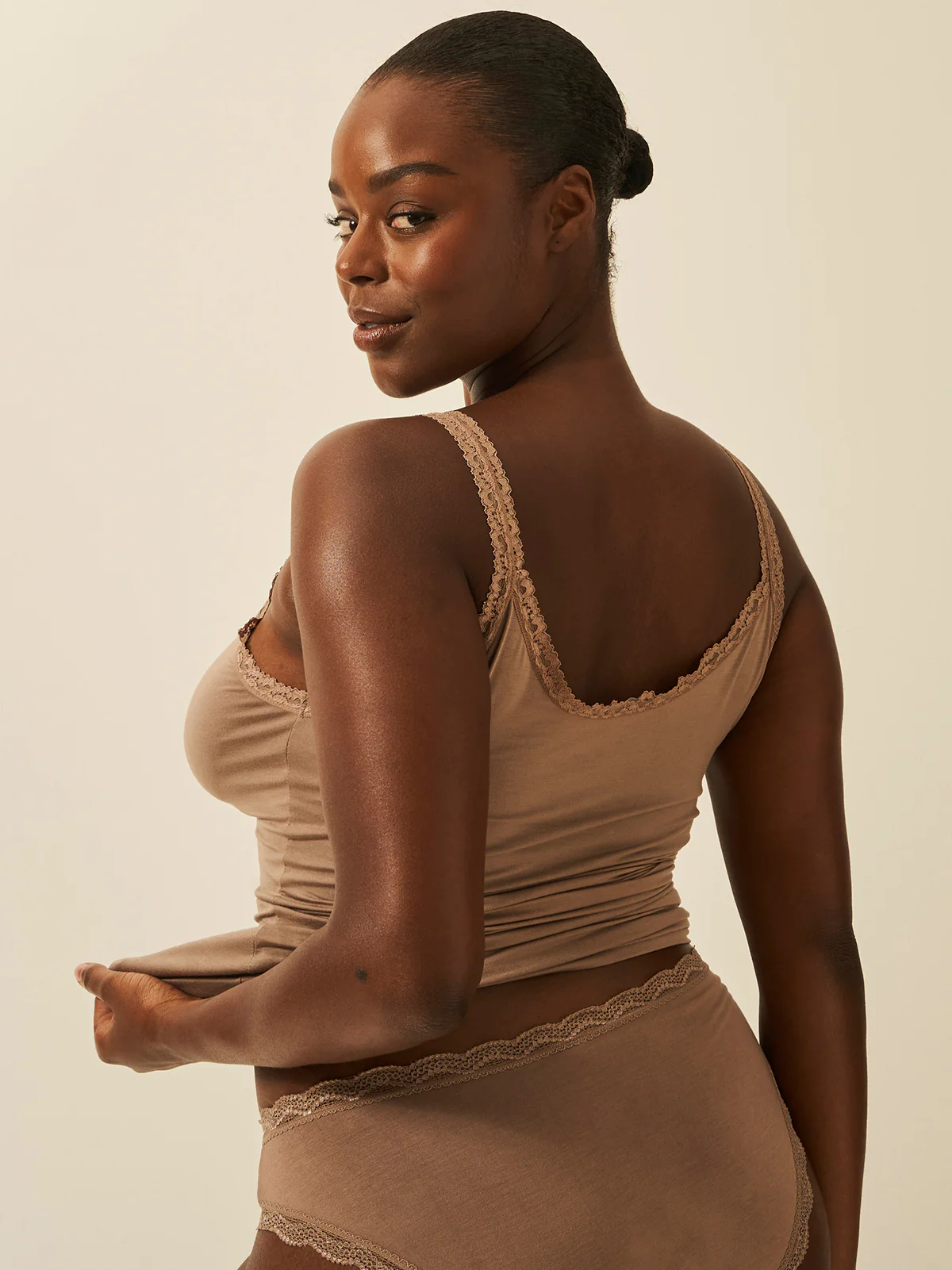 Lace Cami - Taupe - Image 3