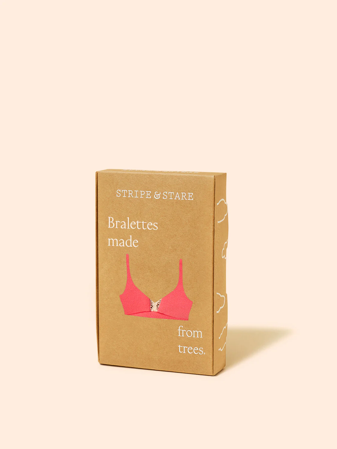 Lace Plunge Bra - Coral Paradise and Buttercream - Image 6