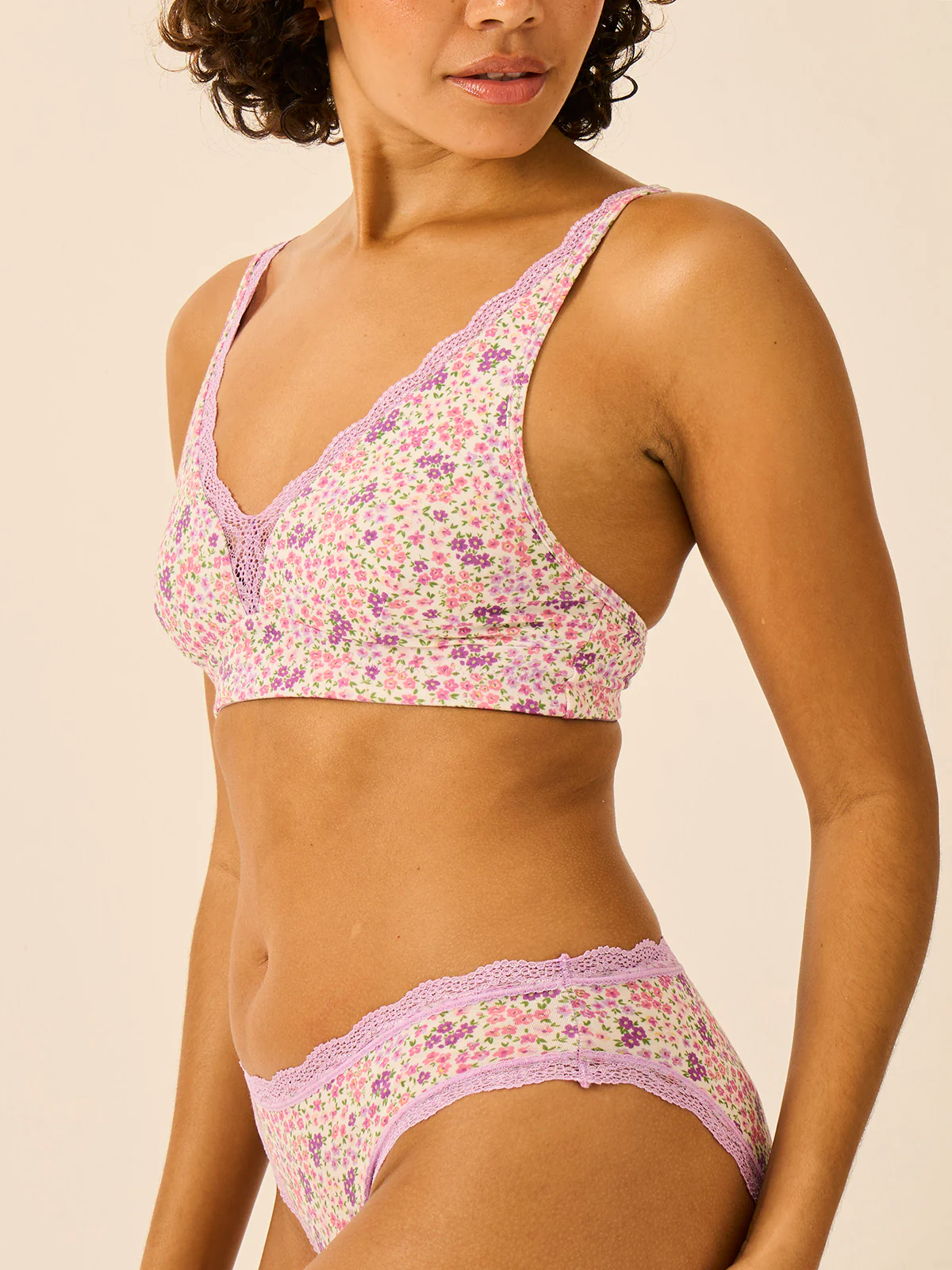 Lace Plunge Bra - Lavender Haze - Image 4