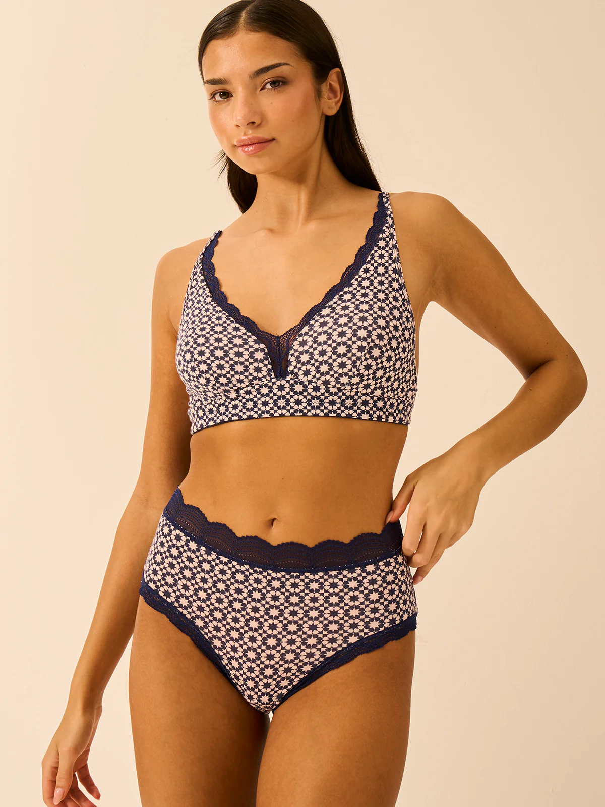 Lace Plunge Bra - Mosaic Nights - Image 6