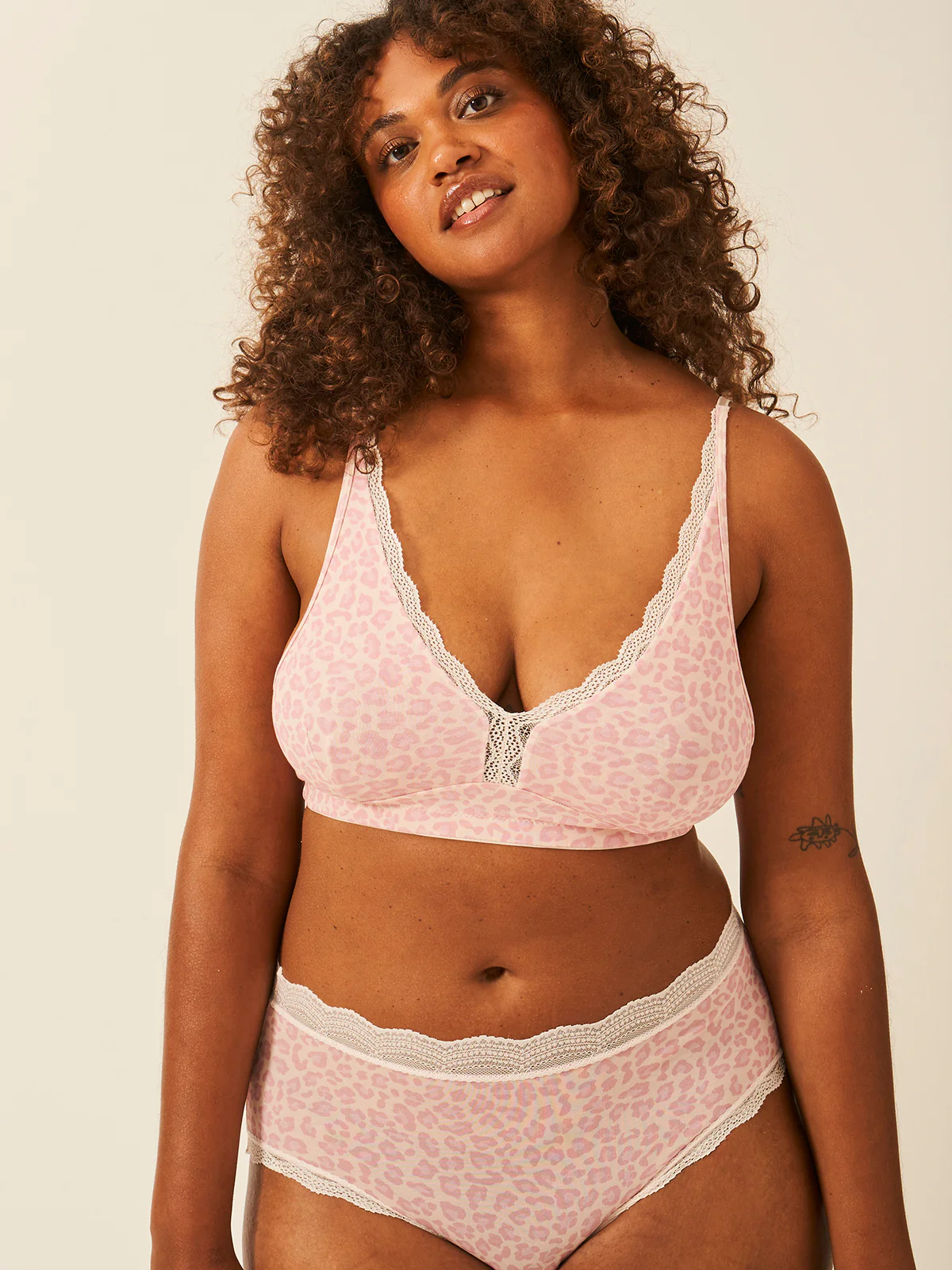 Lace Plunge Bra - Pink-a-boo Leopard - Image 7