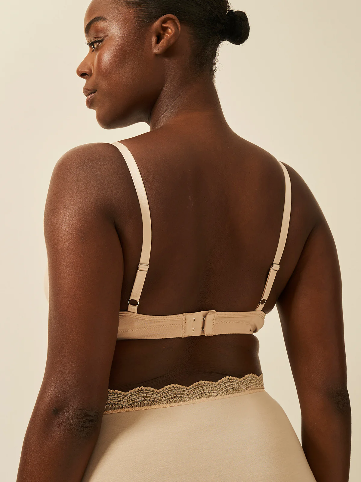 Lace Plunge Bra - Sand - Image 7