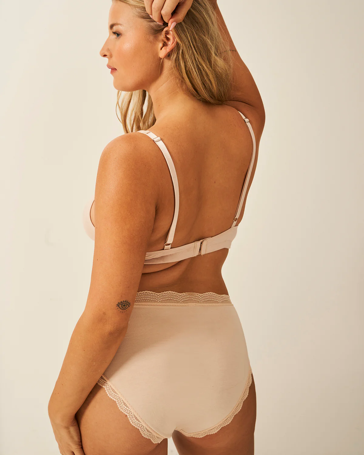 Lace Plunge Bra - Sand - Image 9
