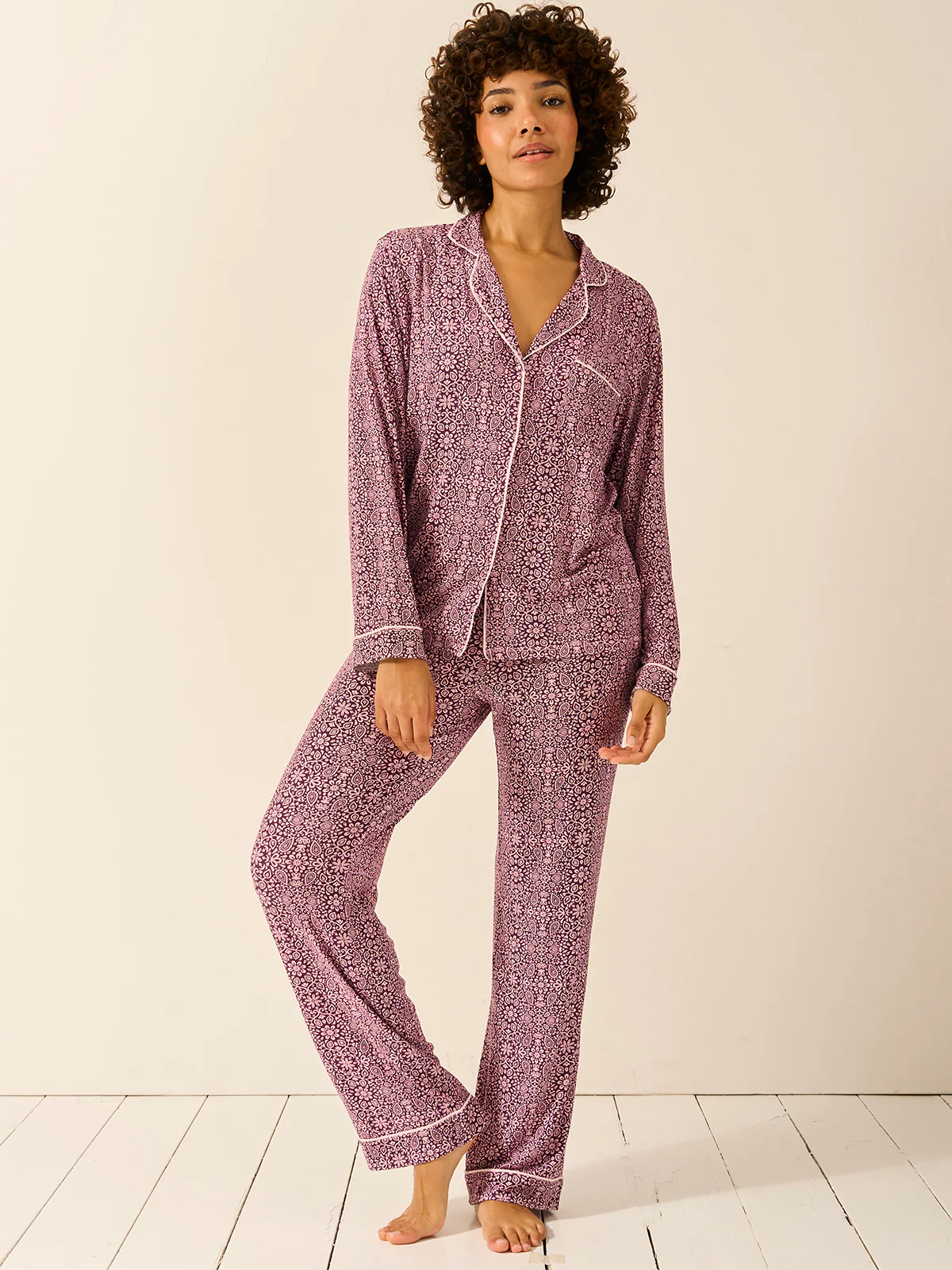 Long Pyjama Set - Arts Floral - Image 4