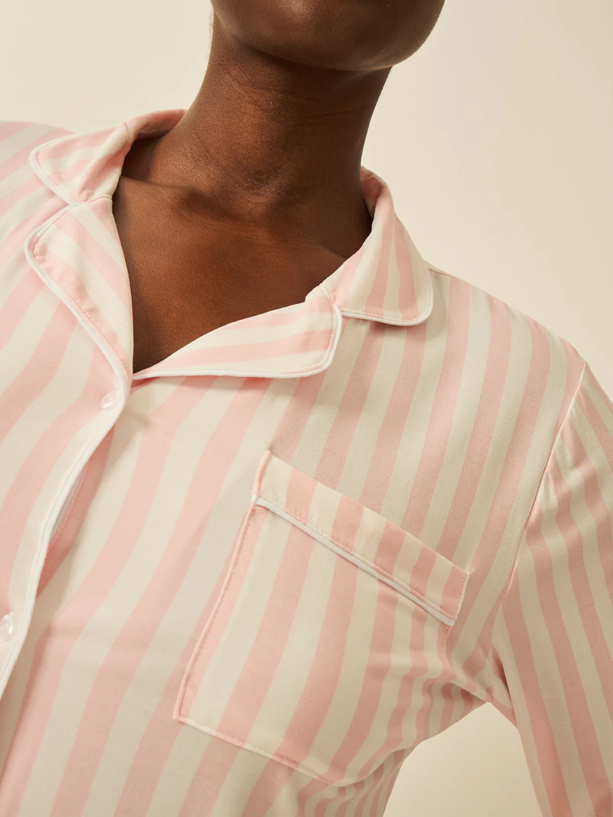 Long Pyjama Set - Candy Pink Stripe - Image 5