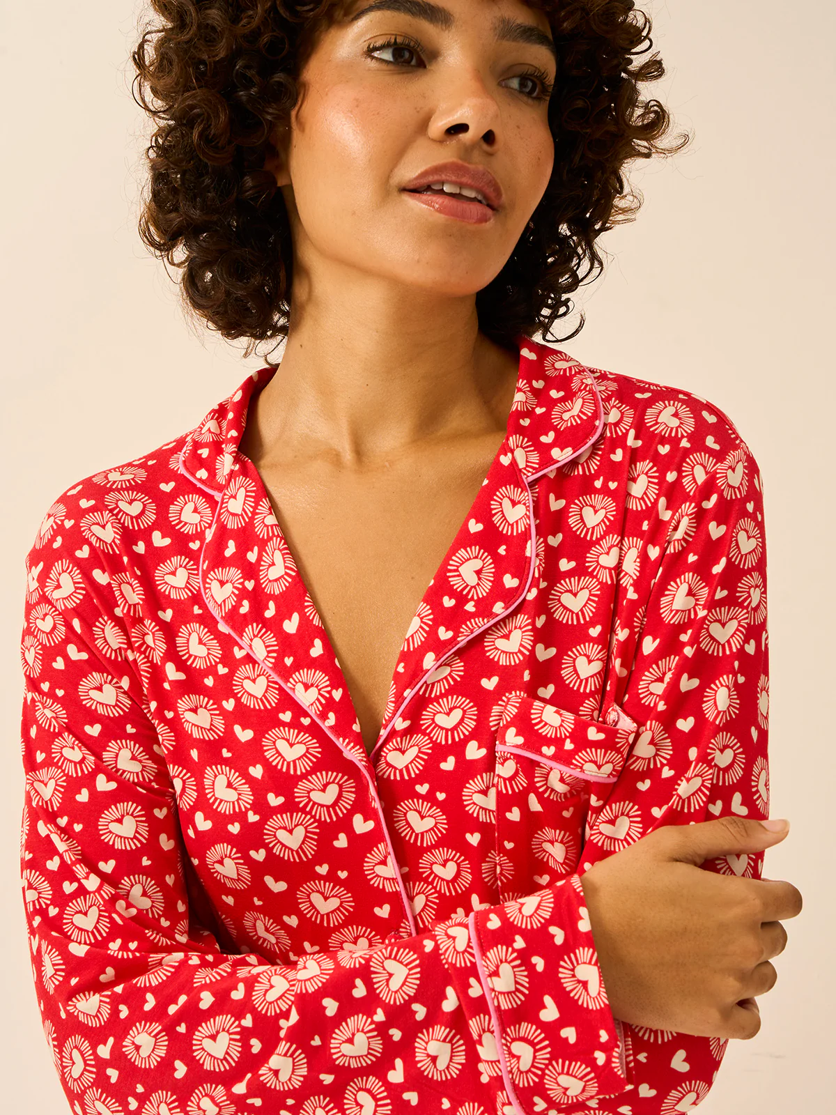 Long Pyjama Set - Hearts on Fire - Image 3