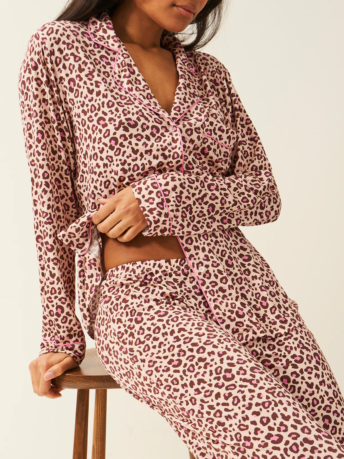 Long Pyjama Set - Liquorice Leopard - Image 7