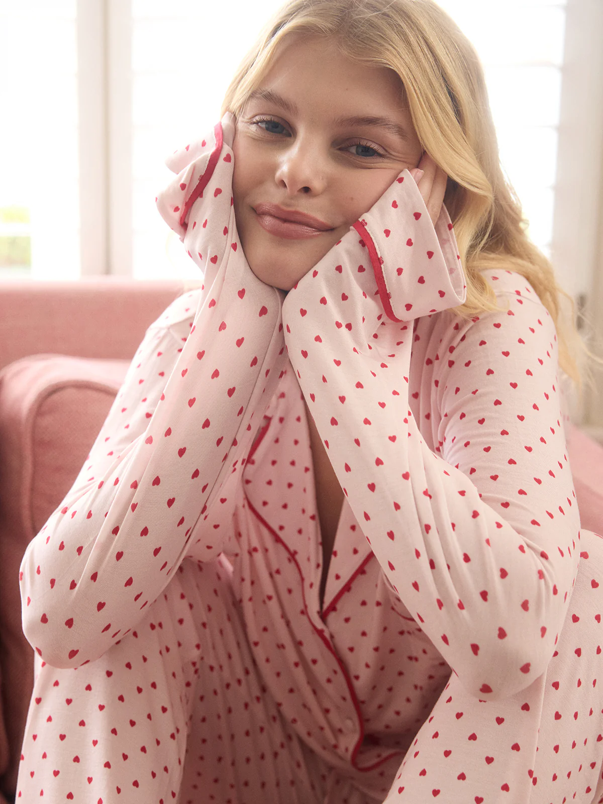 Long Pyjama Set - Mini Heart - Image 6