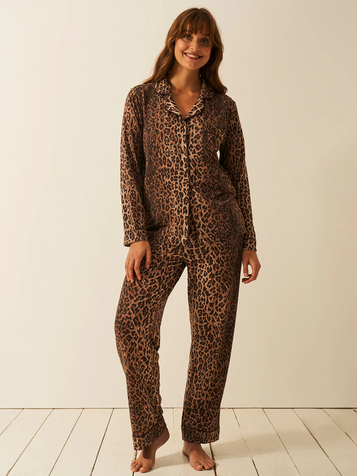 Long Pyjama Set - RIXO Classic Leopard - Image 4