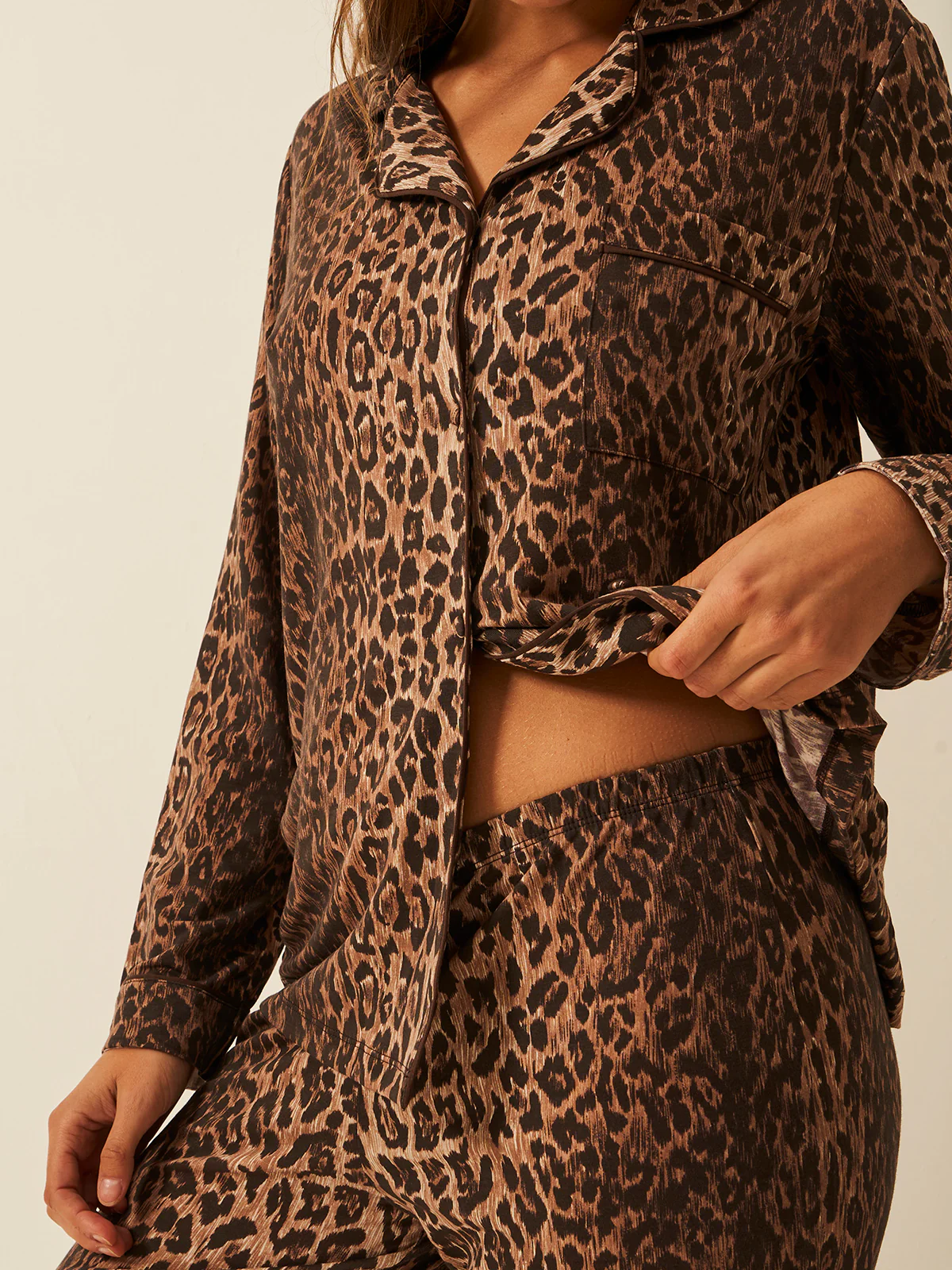 Long Pyjama Set - RIXO Classic Leopard - Image 6