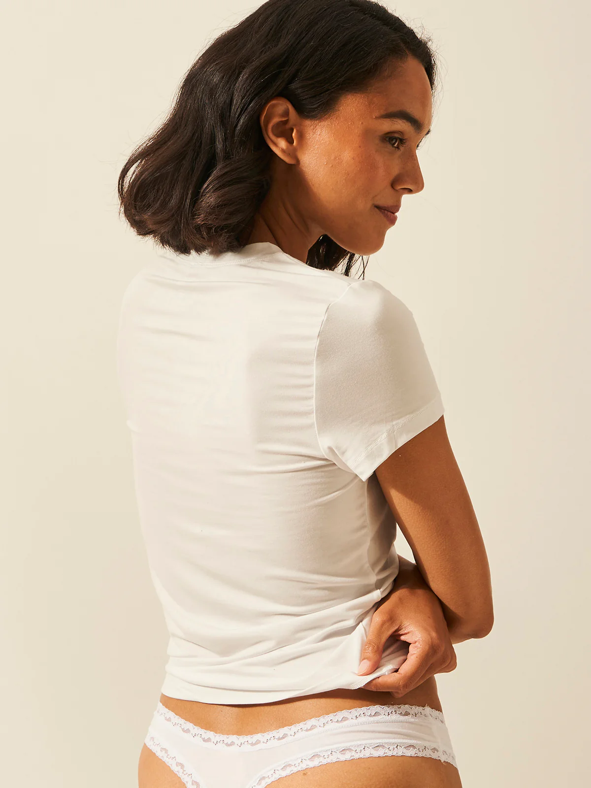 Short Sleeve Top - White - Image 3