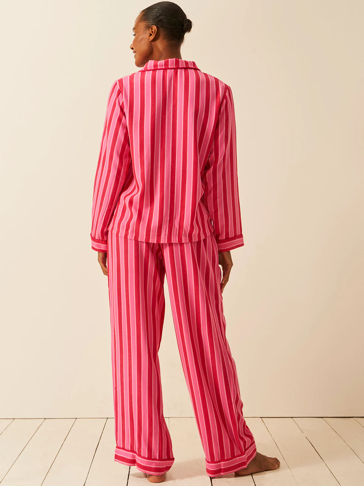 Soft Brushed Woven Pyjama Bottoms - Candy Pop Stripe - Image 4