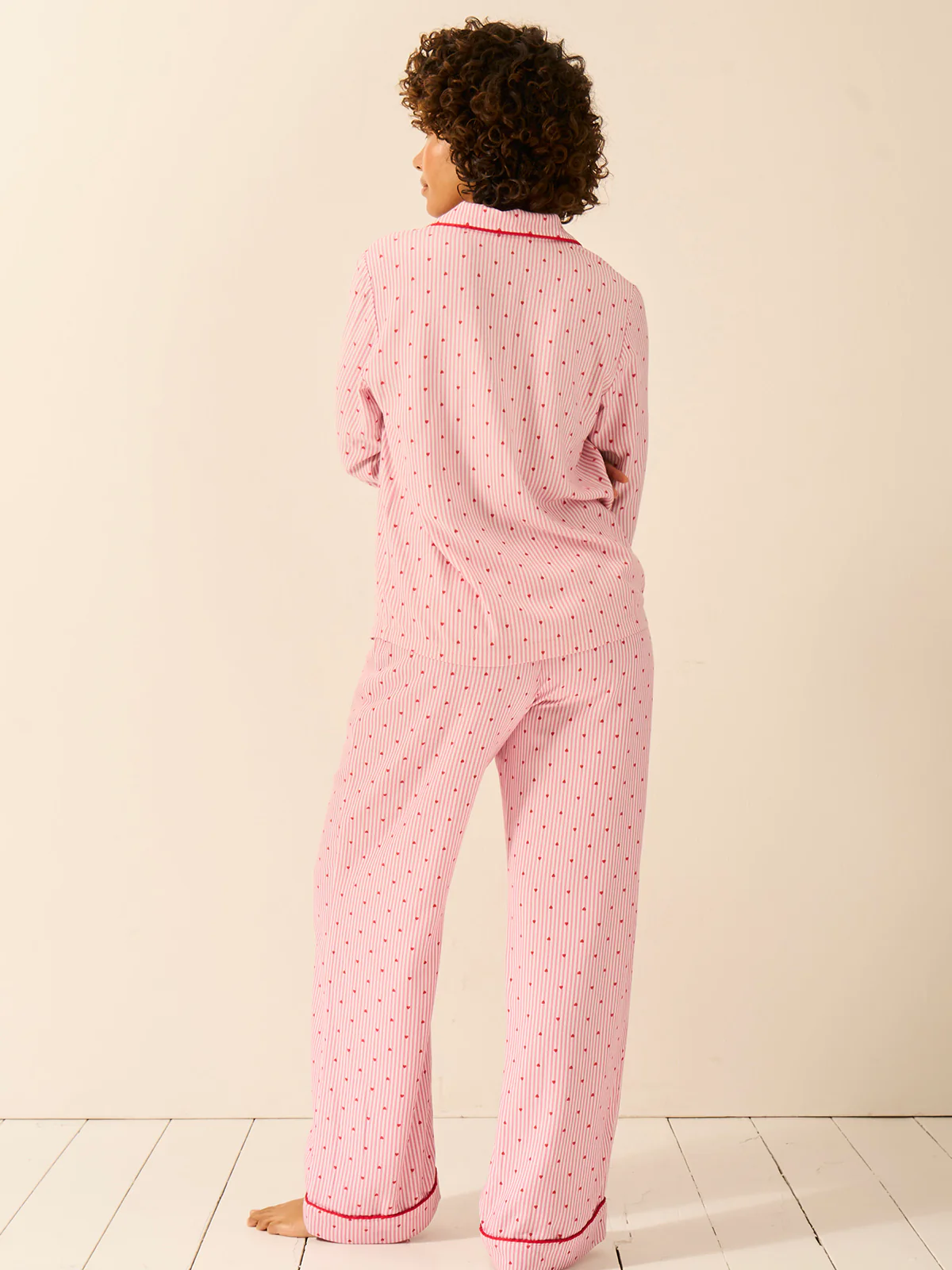 Soft Brushed Woven Pyjama Bottoms - Hearts - Image 4