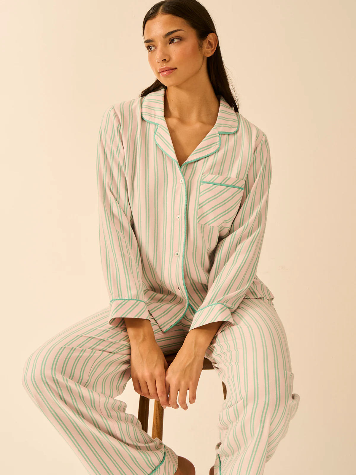 Soft Brushed Woven Pyjama Bottoms - Lady Garden - Image 3