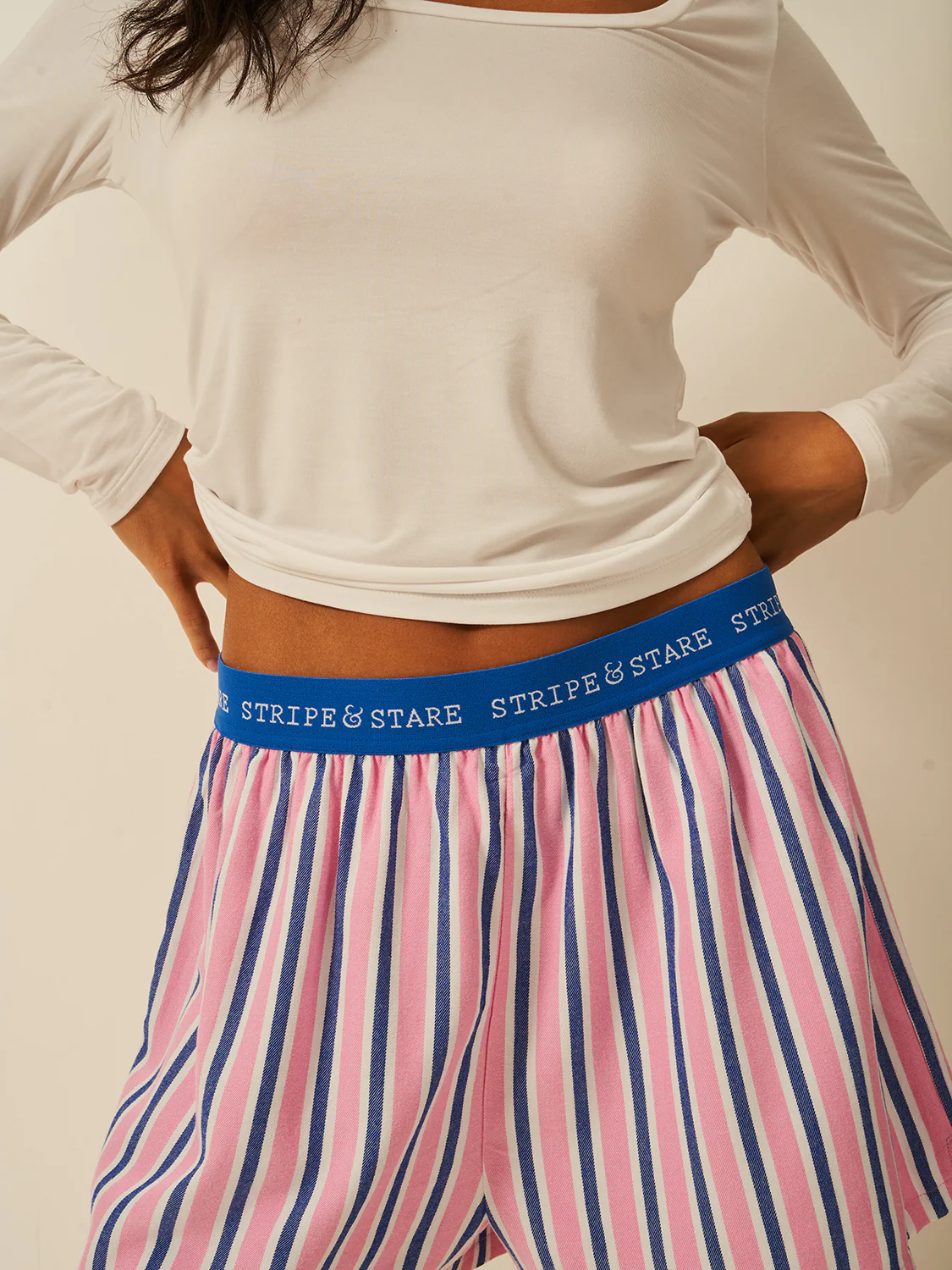 Soft Brushed Woven Pyjama Shorts - Lazy Sunday - Image 3