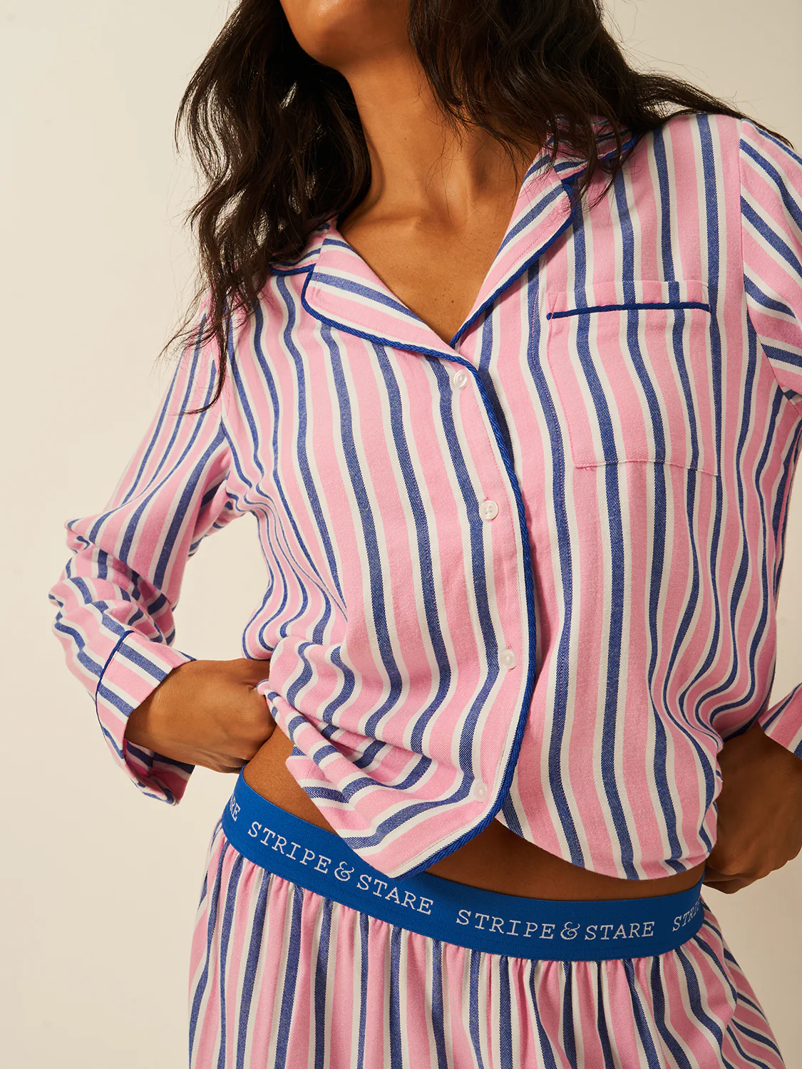 Soft Brushed Woven Pyjama Top - Lazy Sunday - Image 3