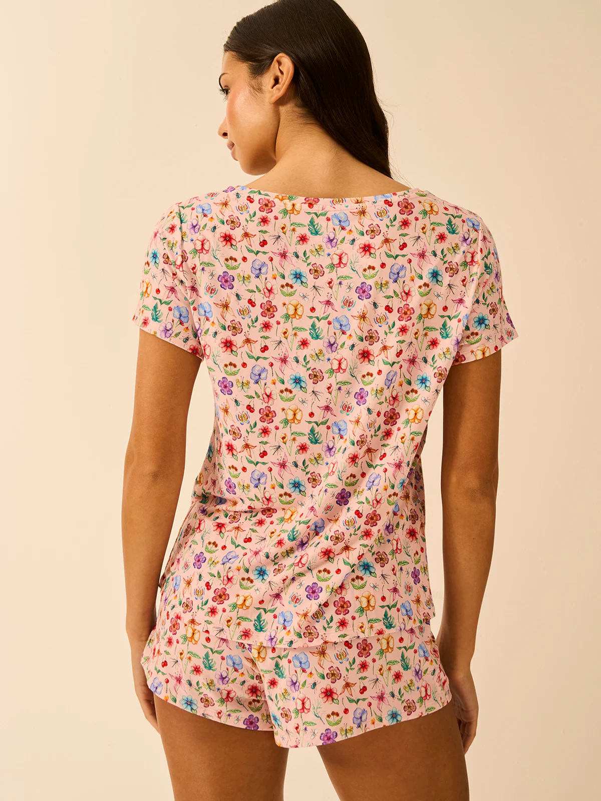T-shirt & Short Pyjama Set - Ethereal Wildflowers - Image 3