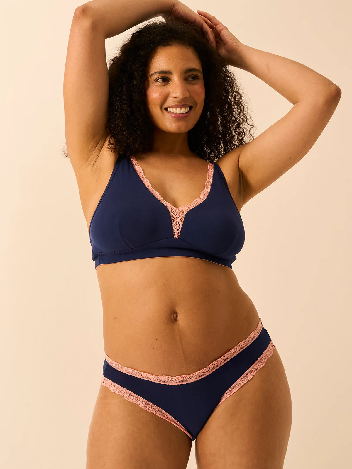 The Original Knicker - Navy & Neon Peach - Image 9